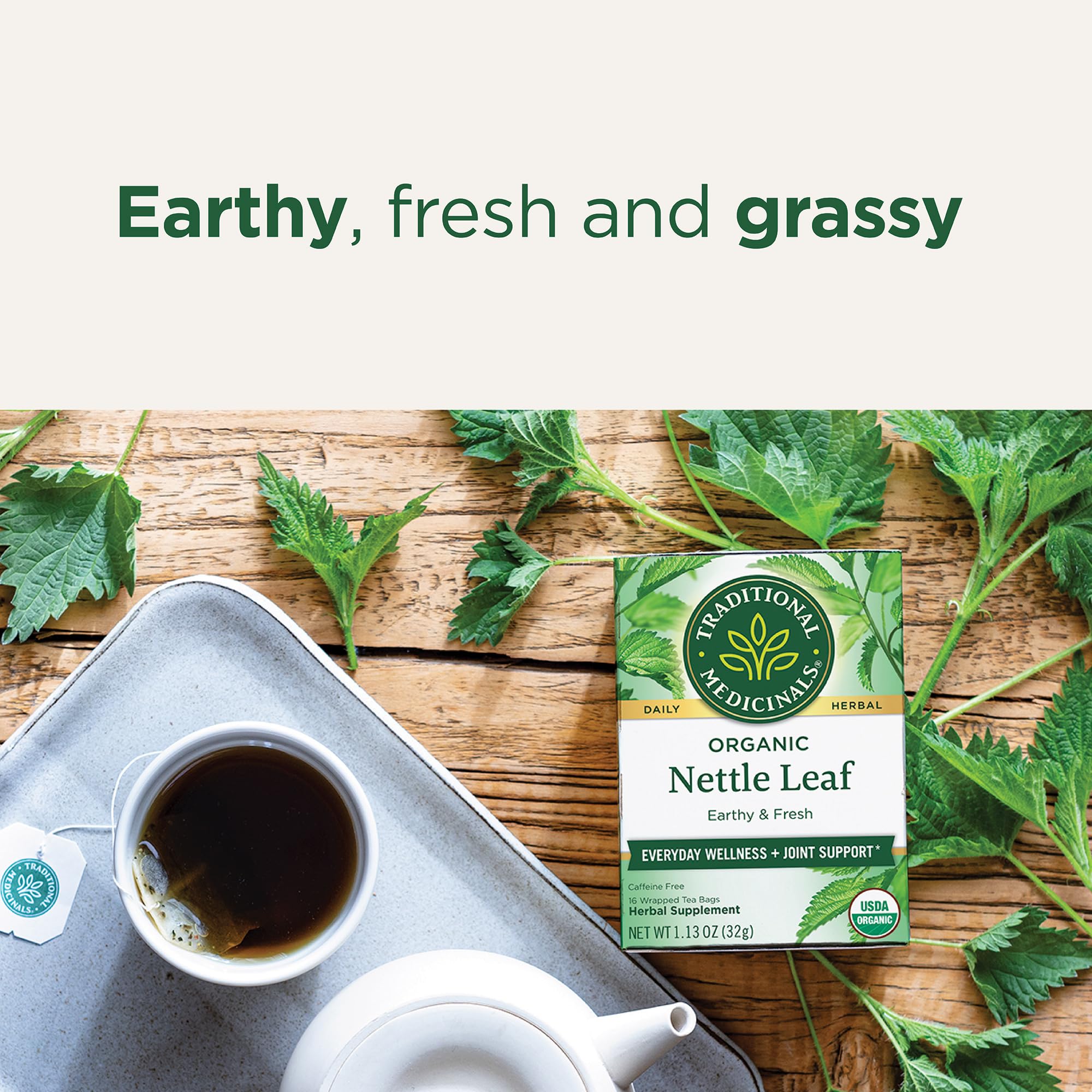 Traditional Medicinals Organic Nettle Herbal Leaf Tea, 16 Tea Bags (Pack of 6) - Image 4