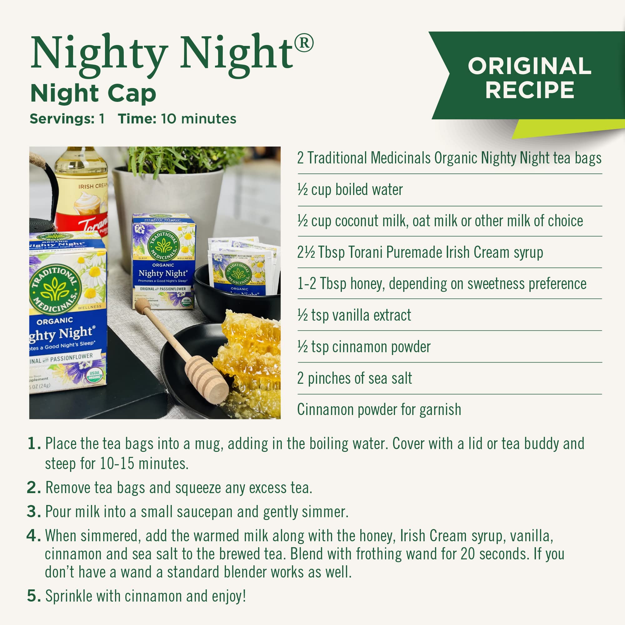 Traditional Medicinals Organic Nighty Night Extra Tea With Valerian Root for Relaxation, 16 Tea Bags (Pack of 1) - Image 9