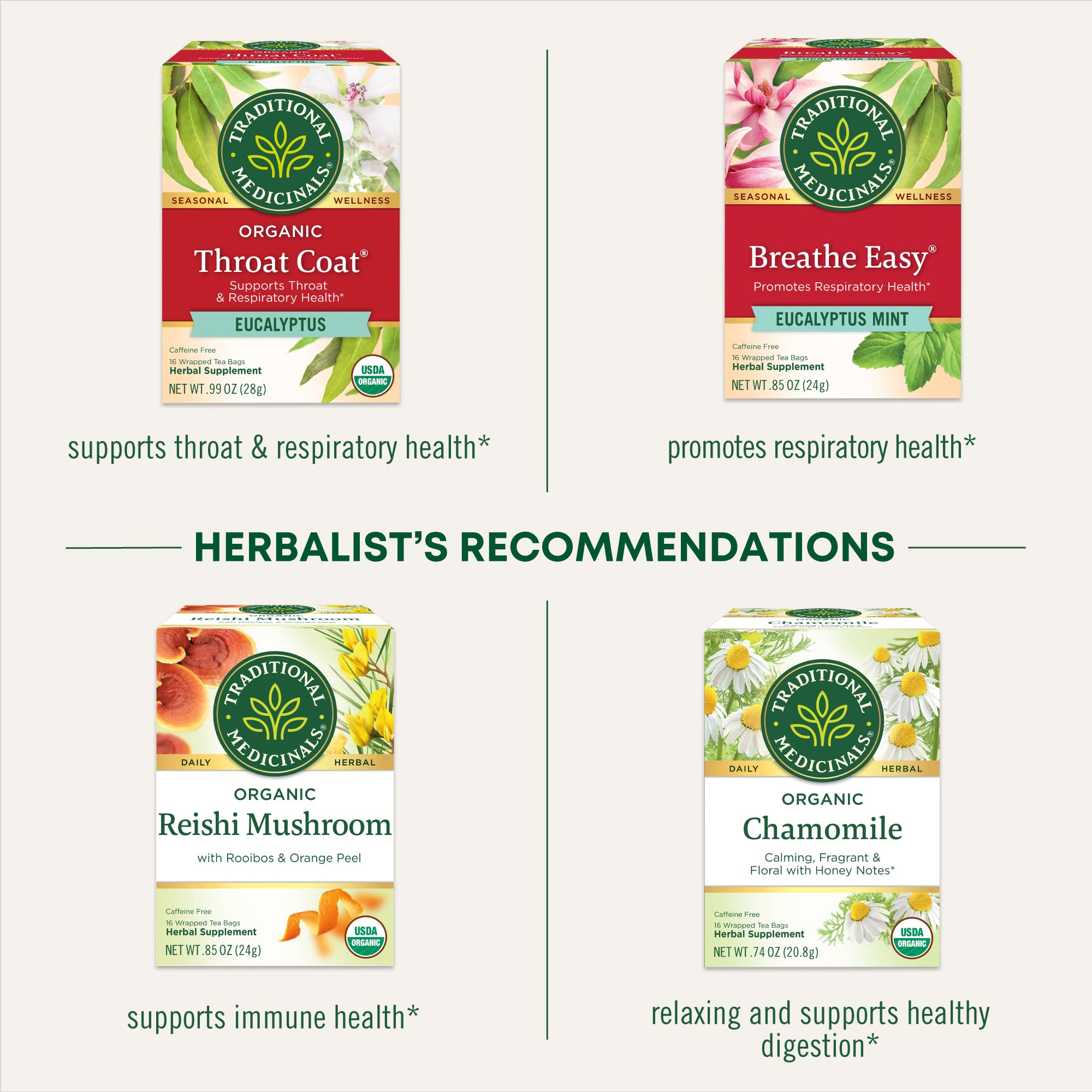 Traditional Medicinals Tea, Herbal Cold Care Seasonal Tea with Elderflower Spice, Kosher, Non-GMO, Caffeine-Free, Compostable - 96 Tea Bags (6 Pack) - Image 7