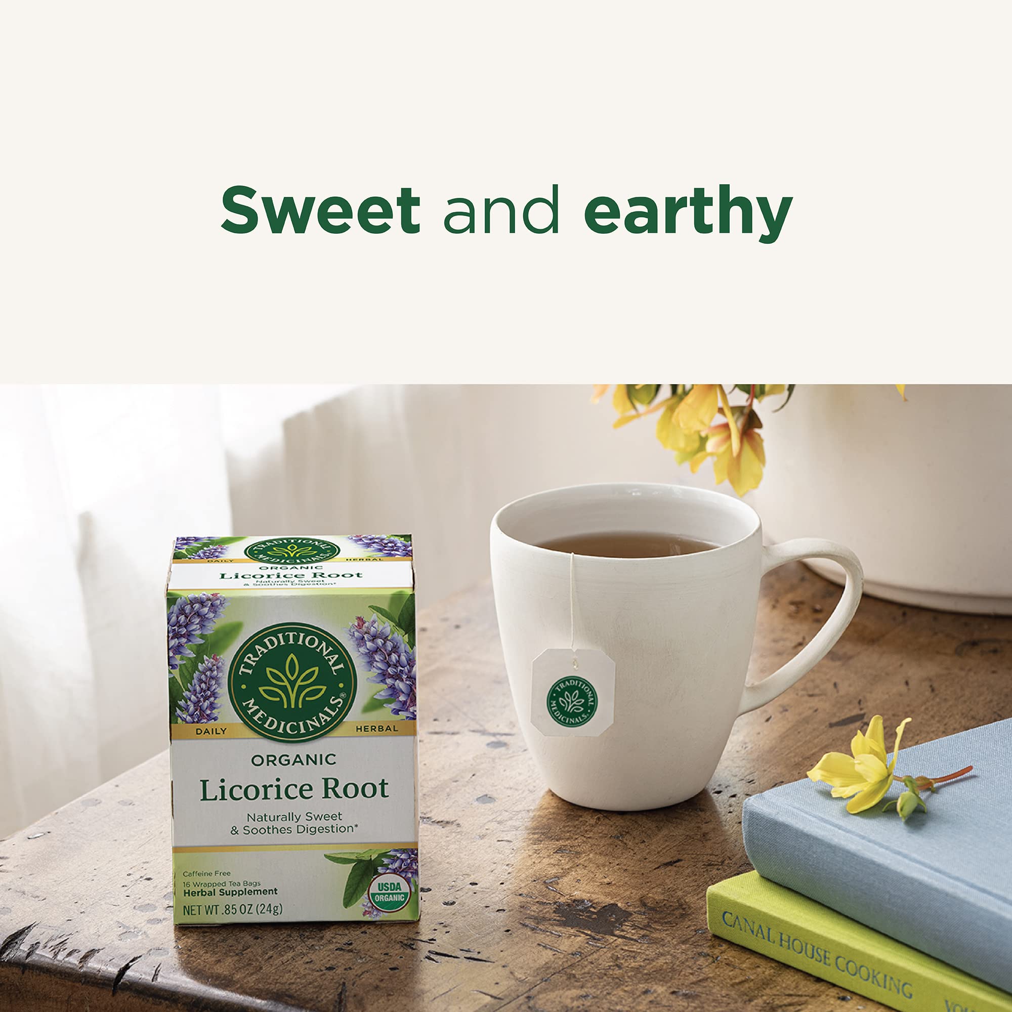 Traditional Medicinals Tea, Organic Licorice Root, Soothes the Digestive Tract & Promotes Respiratory Health - Kosher, Non-GMO, Caffeine-Free - 96 Tea Bags (6 Pack) - Image 3